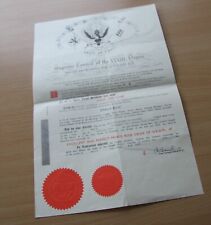 An 18th Degree Rose Croix Certificate Mount Calvary in the East Singapore (StF)