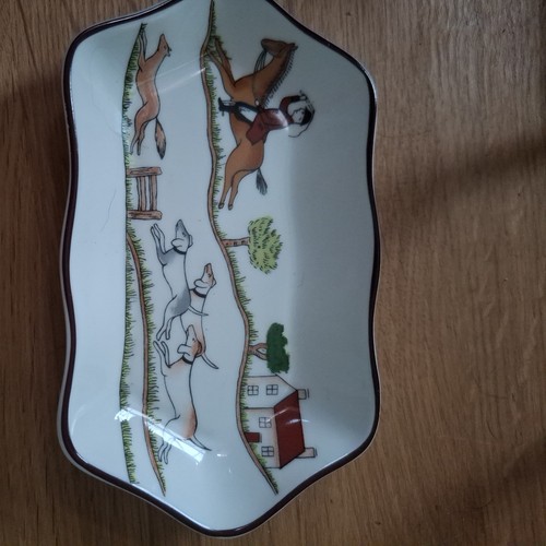 Coalport hunting scene bone - coalport,