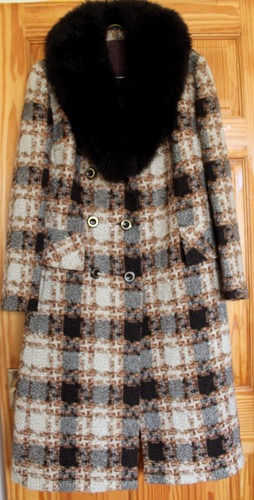 Vintage black brown - brown, checked