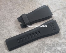 Genuine OEM Bell & Ross 24mm Black Rubber Watch Strap Band NEW!! 