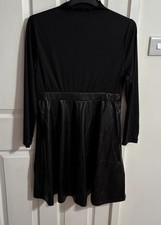 Black Dress With PVC Bottom /