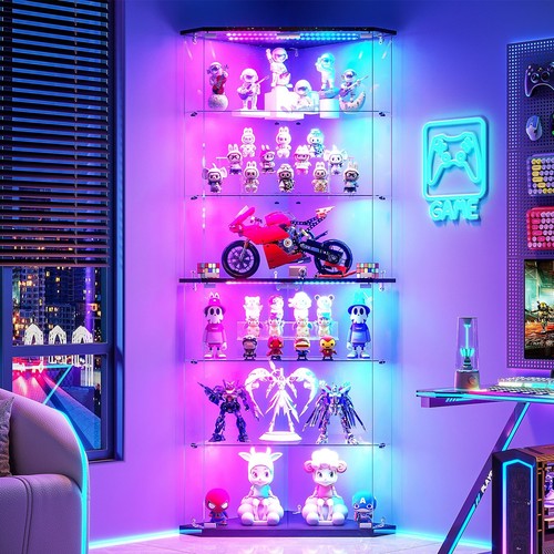 Tier corner display cabinet - 6-tier,