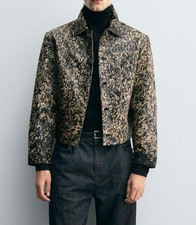 ZARA MENS PRINTED cow furskin