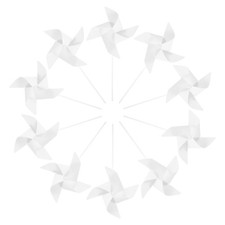  24 Pcs Paper Windmills for Children Garden Pinwheels Spinners Toy Kids