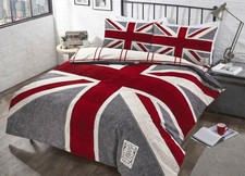 Union Jack Duvet Cover GreyRed