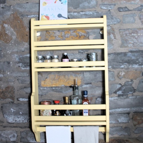 Yellow spice rack - yellow, wooden
