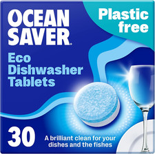 OceanSaver Eco-Friendly Dishwasher Tablets - Pack of 30  Non-Toxic & Plastic