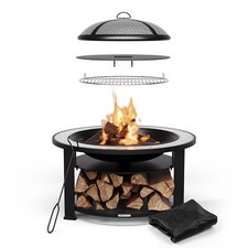 Fire Pit 3-in-1 Fire Bowl BBQ