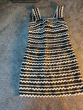 French Connection Ladies Black & Ivory Layered Frilled Rara Dress Size8 RRP£160