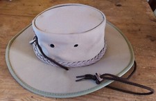 Barmah Beige Drover Allover Canvas Hat - Excellent condition - only worn twice