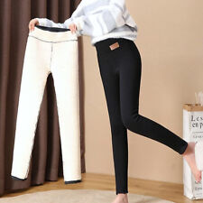 Thermal Leggings Thick Warm Winter Ladies Fleece Lined High Waist Tummy Control