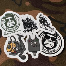 Carp Fishing Sticker Pack Vinyl Decals Set Carp Fishing Stickers Fishing Tackle