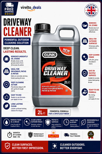 Gunk driveway cleaner oil - driveway,