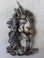 Pewter Unicorn Brooch  by JJ Jonette.