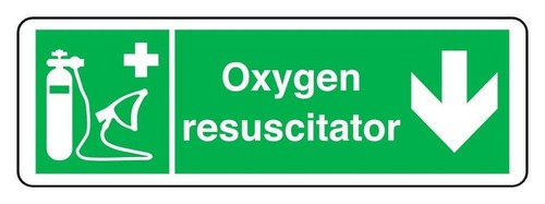 Oxygen resuscitator arrow down - arrow,