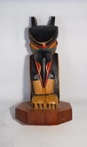 Alaska hand carved totem - alaska,