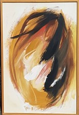 Adriano Parisot (Turin 1912-2004)"La casa del parapagallo".Oil/canvas/informal.