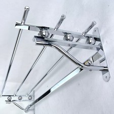 Vintage Wardrobe Chrome Art Deco Wall Coat Rack Silver 1930s approx. 100 cm