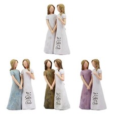 Girls Friendship Statue Figurine Desk Figure Artwork Craft Ornament Home Decor