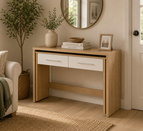 White gloss oak effect - gloss,