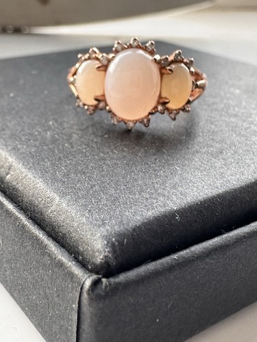 Vintage 9ct rose gold opal - vintage,