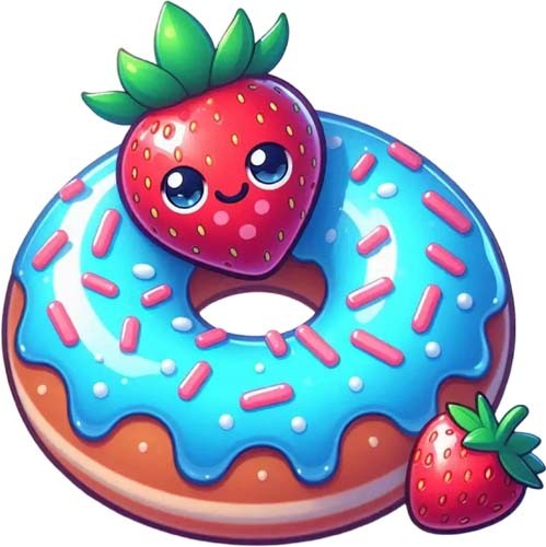 Valentine day donut - valentine's, art