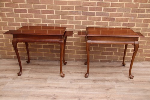 Pair queen anne mahogany - pair,
