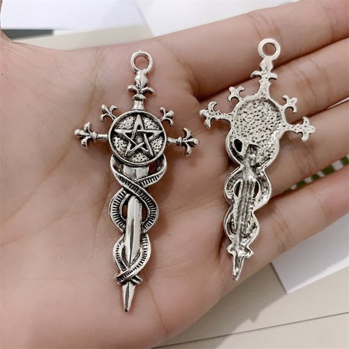 Tibetan silver charms sword - tibetan,