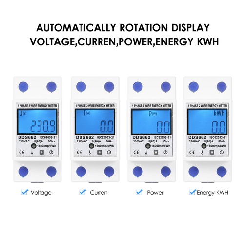 230v single phase - phase, rail
