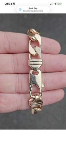 9ct heavy gold bracelet - heavy,