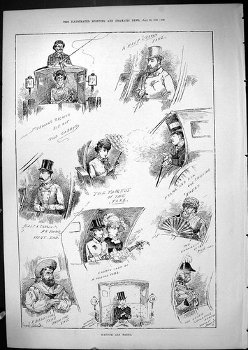 Original old antique print - old,