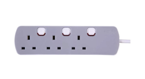 Gang surge protected - 3-gang, meter
