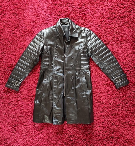 Leather coat vintage long - leather,