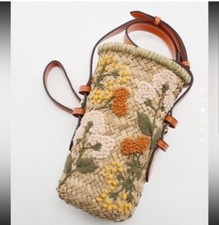 ZARA Raffia mini crossbody bag
