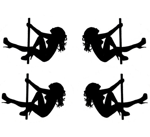 Pole dancer vinyl decal - dancer,