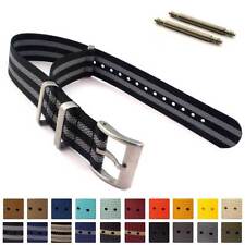 Ribbed nylon nato watch - watch, strap