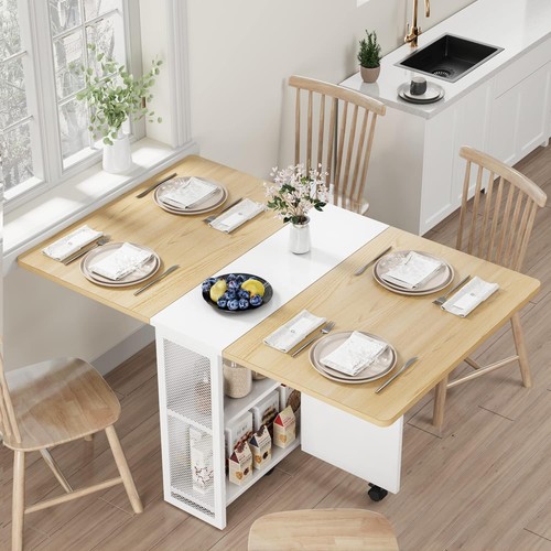 Folding dining table - drop, leaf