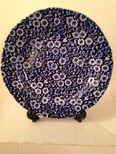 Burleigh Staffordshire England Calico Pattern Dinner Plate Used Ex Con
