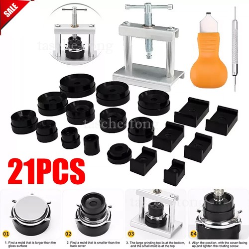 Watch back press tool set - press, with