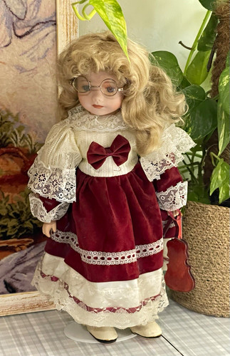 Porcelain girl doll - doll, light