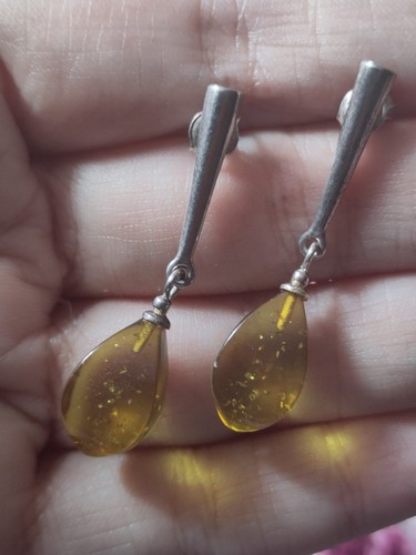 925 sterling yellow amber - 925,