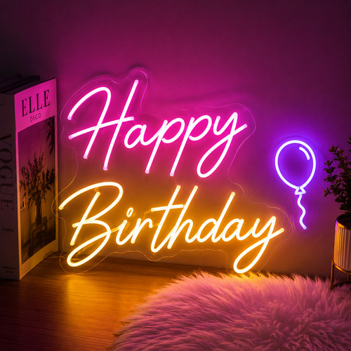 Custom birthday neon sign - neon,