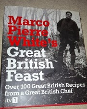 MARCO PIERRE WHITE'S handsigned Great British Feast cook book