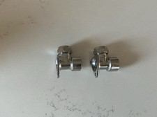 Chrome 15mm x 1/2" BSP Wall Plate Elbow Backplate for Outside Bib Tap (Internal)