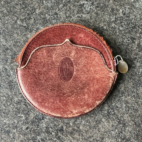 Cartier red leather round - leather,