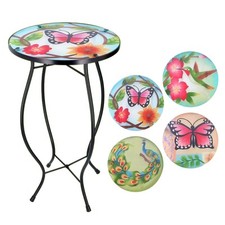 Iron/Glass Round Side Coffee