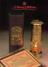 Miners Lamp. Thomas & Williams
