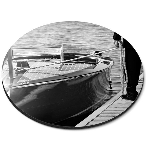 Round mouse mat - (bw),