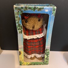 Vintage teddy bear - bear, tartan
