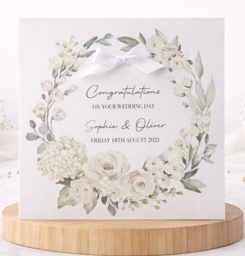Personalised wedding day card - wedding,